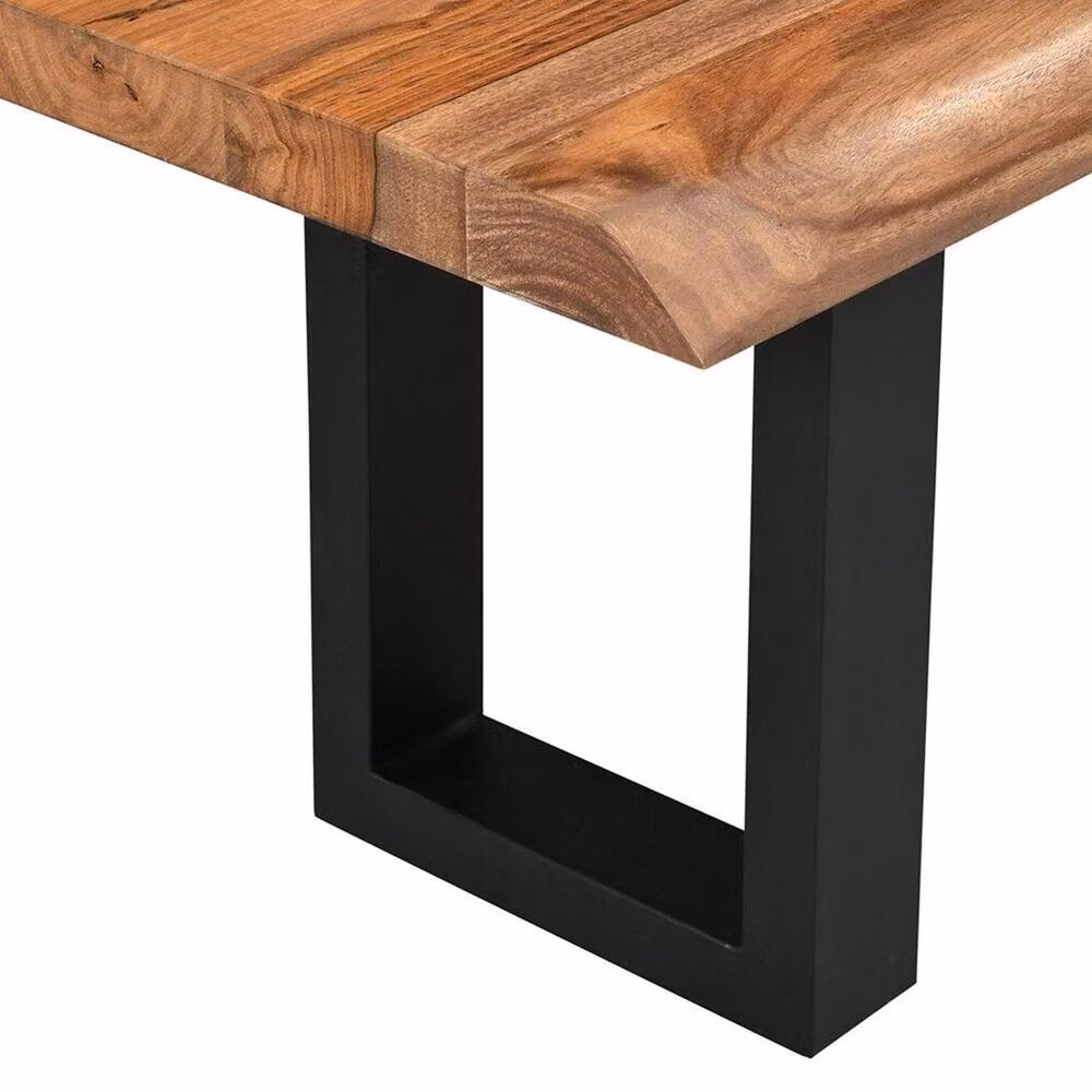 FLAVORA Heavy Duty Square Metal Table Legs, 2 Pack, Black, H 71 cm x W 50 cm x D 7 cm – 3