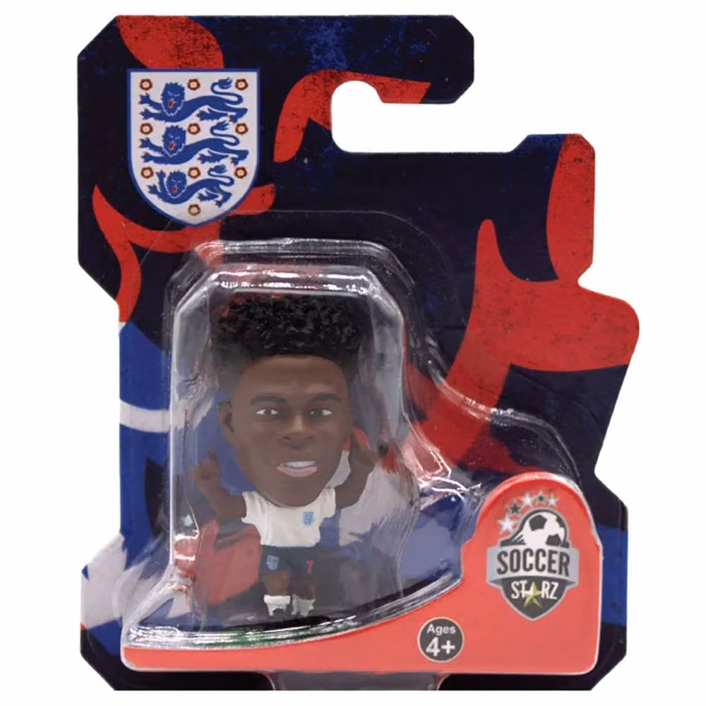 England FA Bukayo Saka SoccerStarz Football Figurine, White Plastic Tabletop Decor – 2