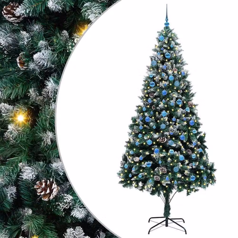 Berkfield Home Artificial Christmas Tree with 300 LEDs in Green, Height: 240 cm – 1