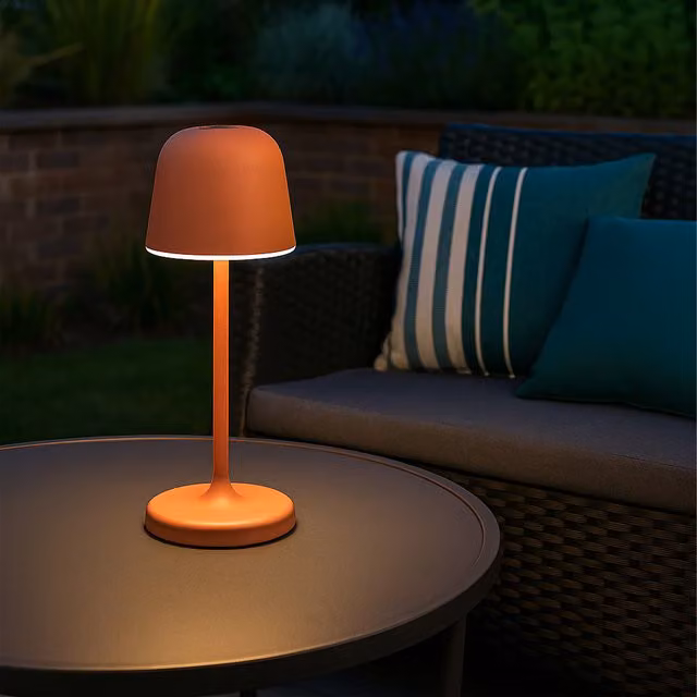 Eglo Mannera-S Red Dimmable LED Portable Table Light with Rechargeable Battery and Touch Control