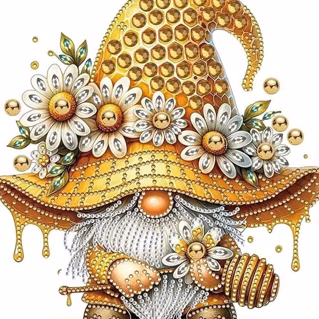 Syntego DIY Honeycomb Gnome Diamond Art Kit in Multicolour and Yellow