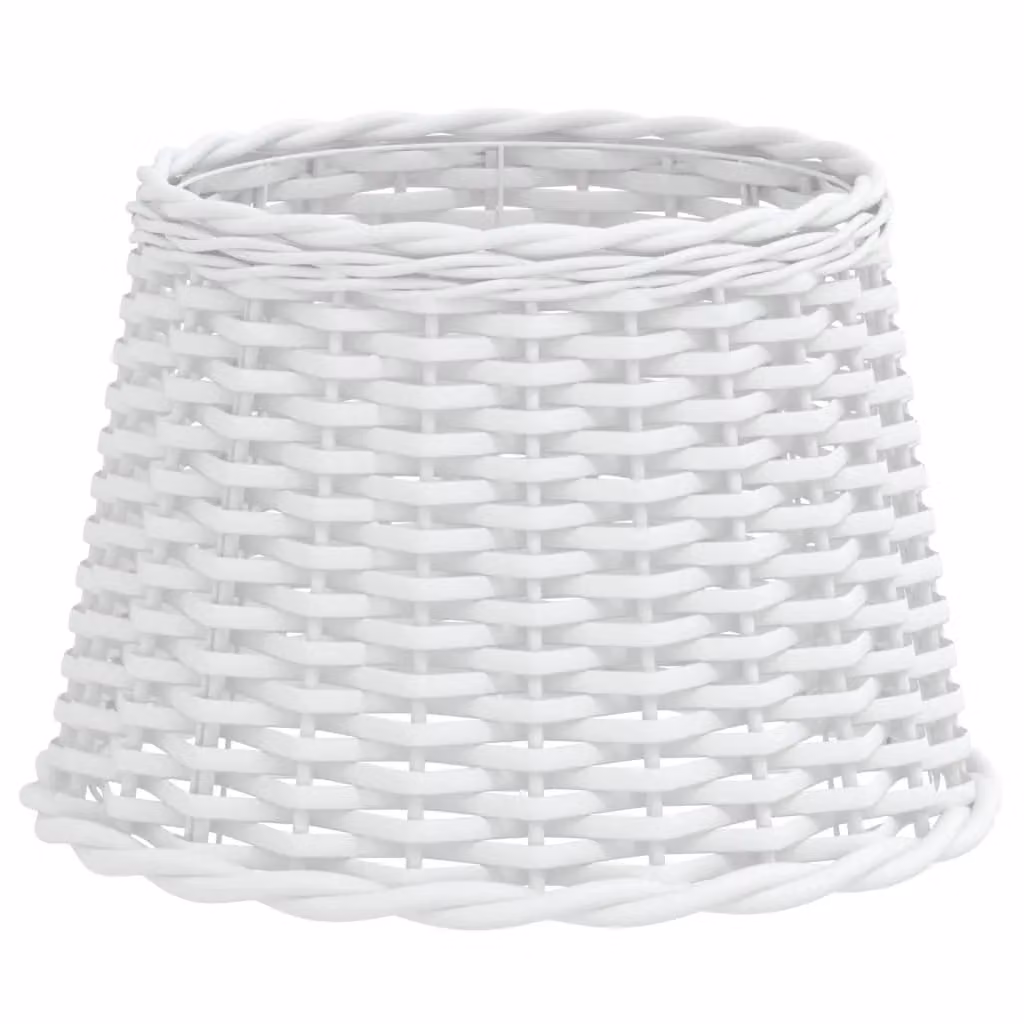 Berkfield Home White Wicker Boho Lamp Shade, W: 40 cm, H: 26 cm – 2