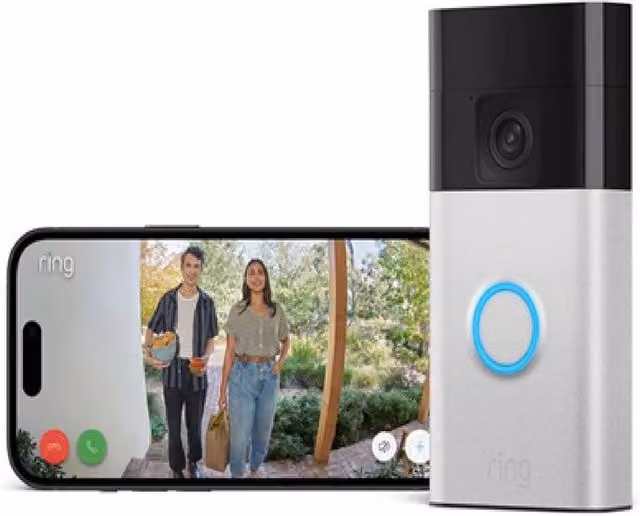Ring Video Doorbell Battery Powered in Silver