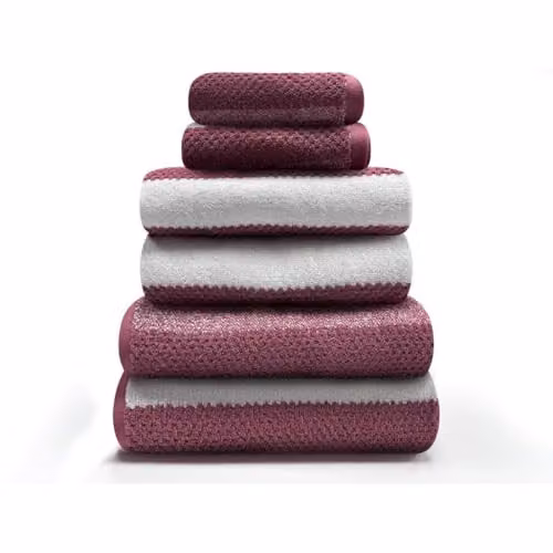 Gaveno Cavailia Pink Striped Cotton Bath Sheet Towel Set, 2 Pack – 1