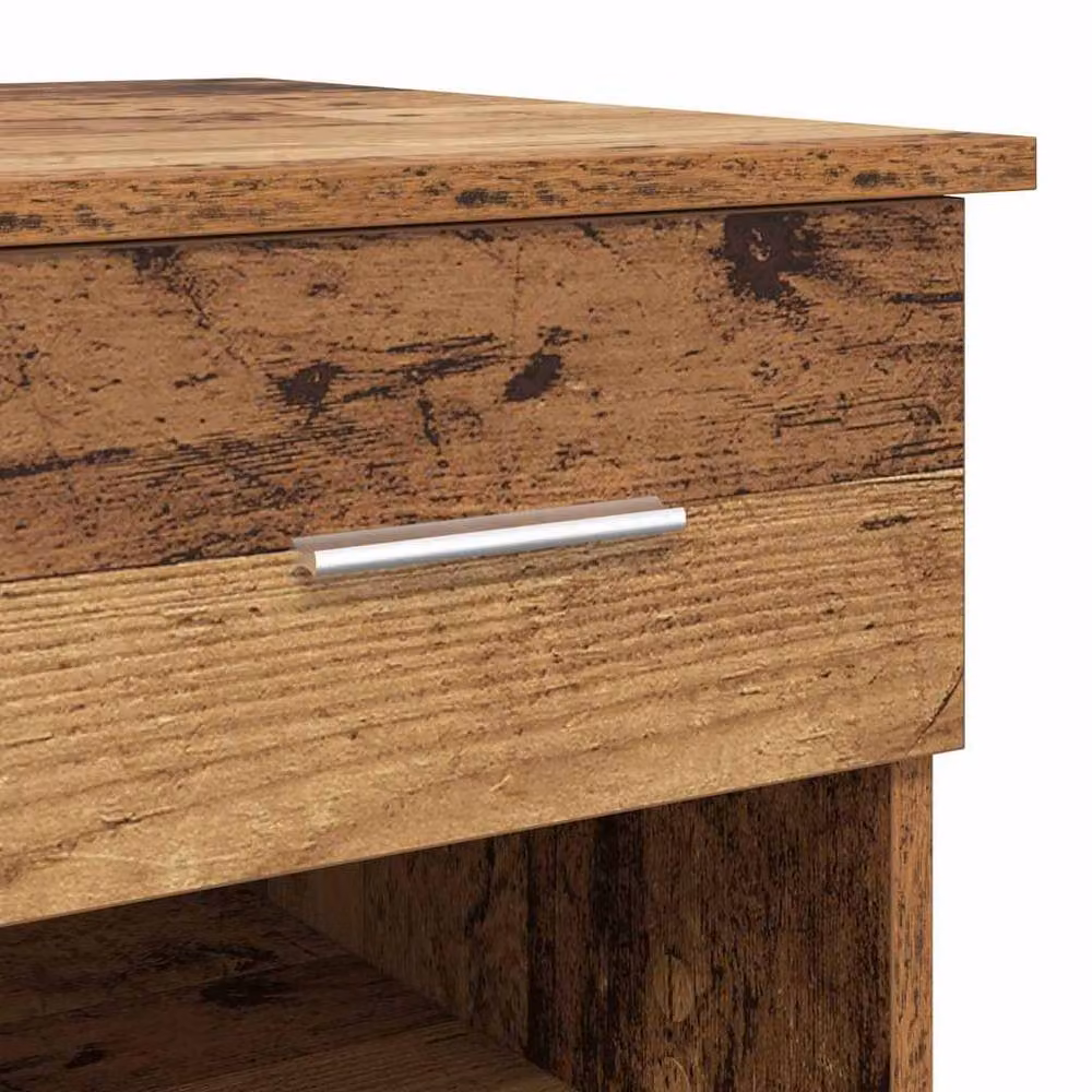 Berkfield Home Elegant Writing Desk with Storage in Brown Old Wood, W/D/H: 90 x 49.5 x 75 cm – 6