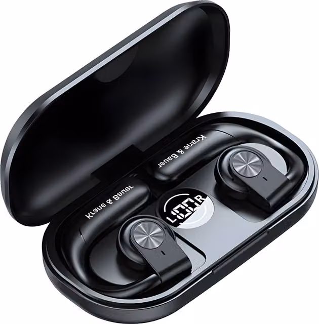 Krane Bauer Edge On-Ear Bluetooth Wireless Earphones, Black
