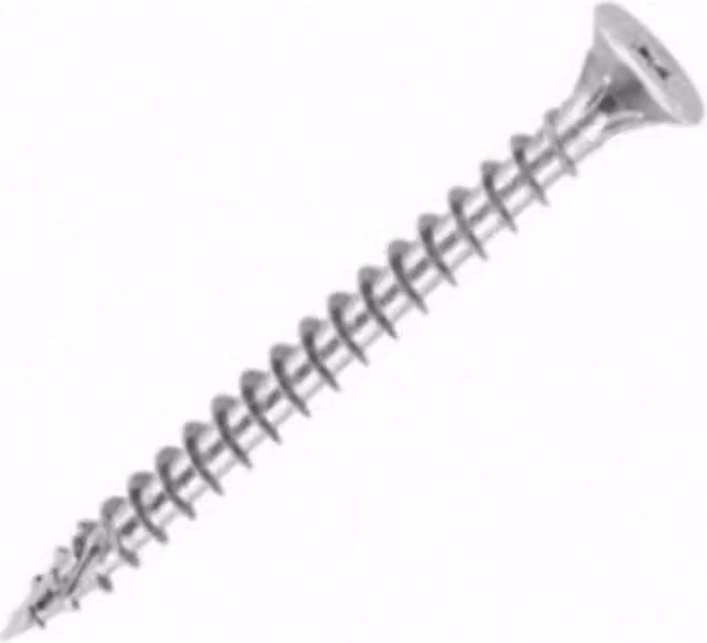 Securpak Zinc Plated Pozidriv Countersunk Screws, Silver, Pack of 40