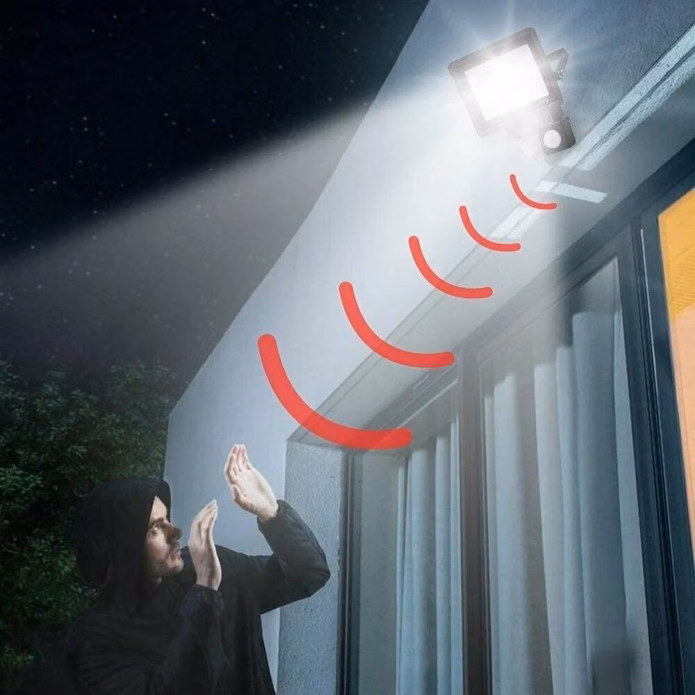 PAWNORA 200W LED Floodlight with PIR Motion Sensor in Black – 3