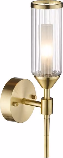 Perch & Parrow Julian Glass Wall Light in Gold and Brass