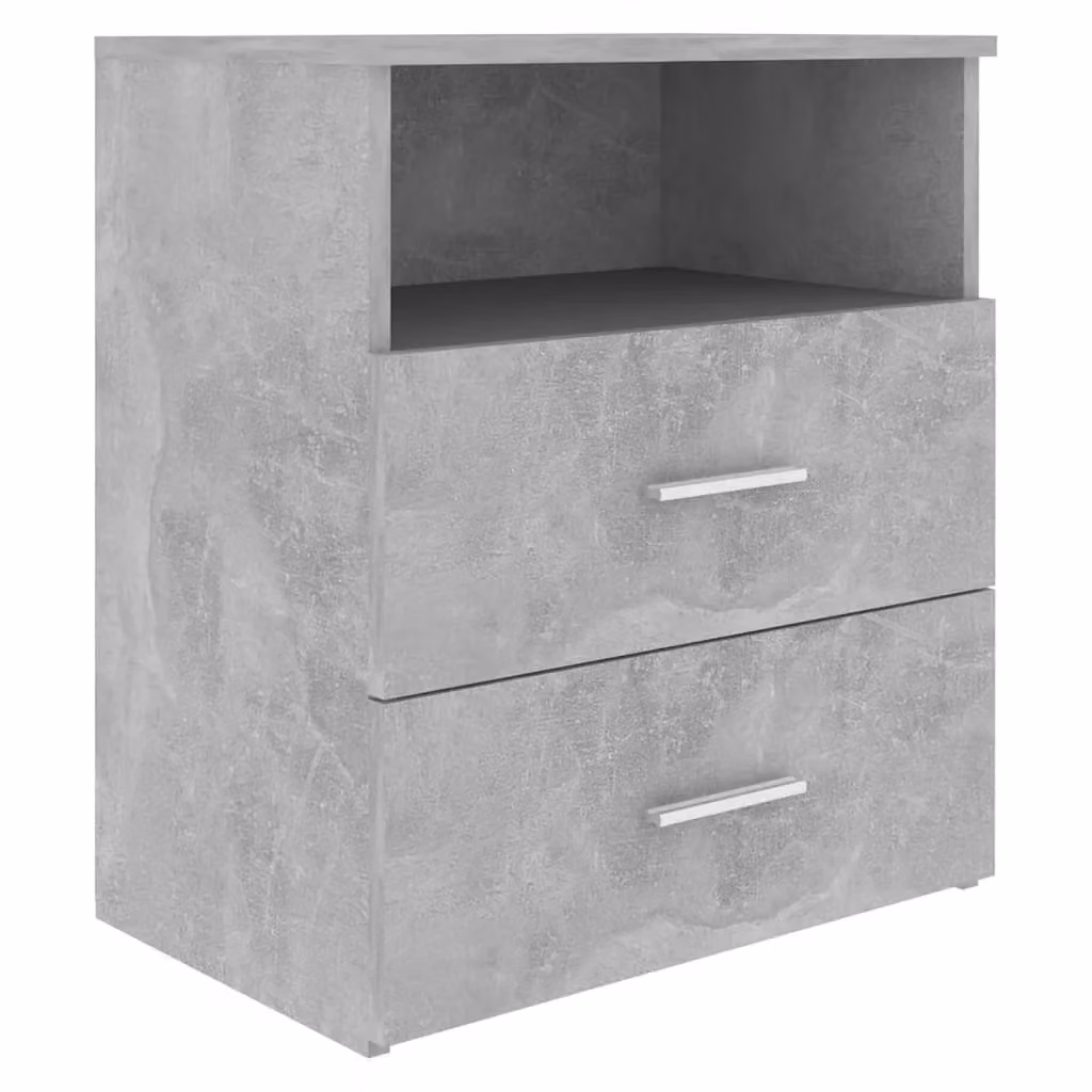 Berkfield Home Bed Cabinet in Concrete Grey, W/D/H: 50 x 32 x 60 cm – 2