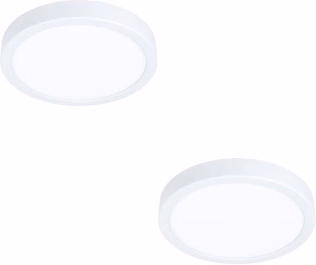 Loops 2 Pack White Round LED Ceiling Light with Included Bulbs