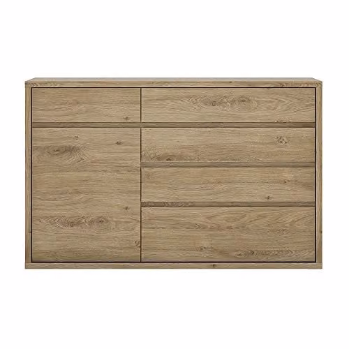 Furniture To Go Shetland 1 Door 5 Drawer Cupboard in Shetland Oak