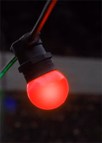 Xmas Haus G45 LED Shatterproof Drop Bulb with E27 Base in Red and Multicolour – 2