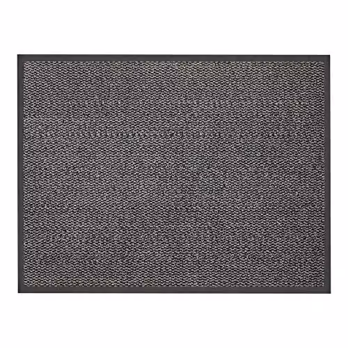 JVL Grey and Black Heavy Duty Dirt Repellent Barrier Door Floor Mat, W: 60 cm, D: 80 cm – 1