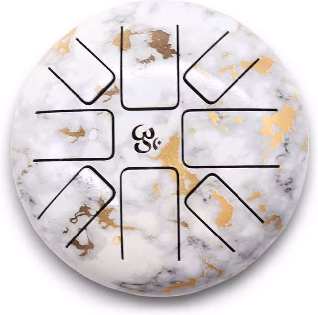 Hapi Drum Marble OM Meditation and Relaxation Drum in White