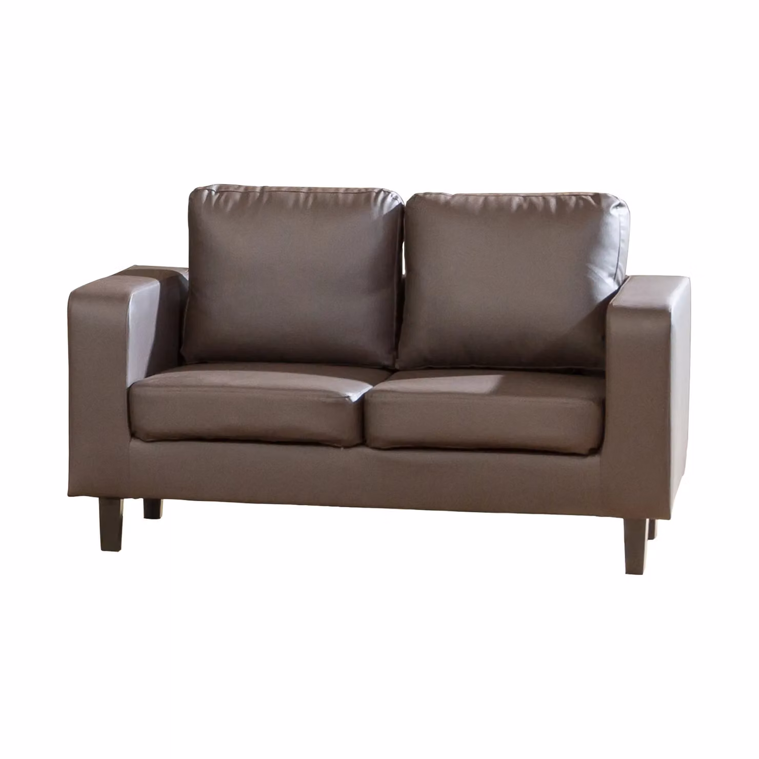 Artemis Home Monmouth 2 Seat Sofa in Brown with Synthetic Leather Upholstery and Solid Wood Frame – 2