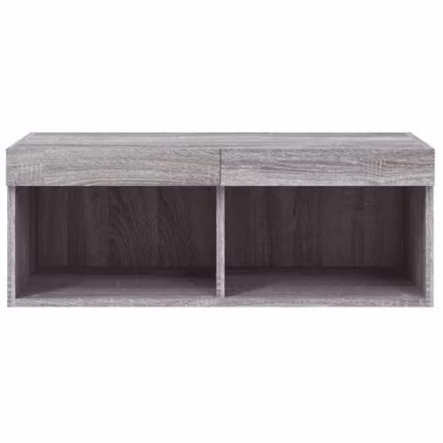 vidaXL Modern TV Cabinet with LED Lights in Grey Sonoma, W: 80 cm, D: 30 cm, H: 30 cm – 4