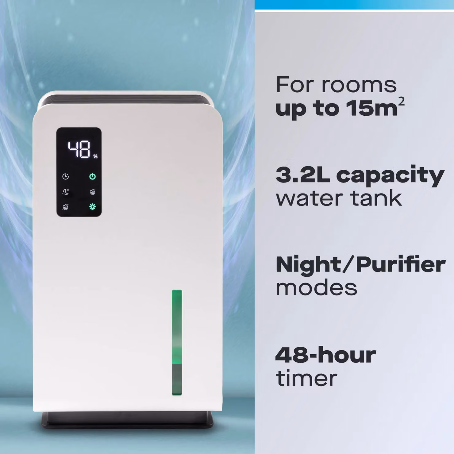 Daewoo 3.2L Dehumidifier and Air Purifier in White – 2
