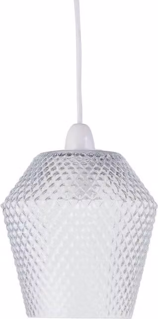 First Choice Lighting Porter Transparent Textured Glass Easy Fit Pendant Shade