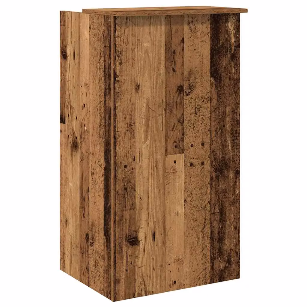 Berkfield Home Reception Desk in Old Wood Brown, W/D/H: 55 x 50 x 103.5 cm – 2