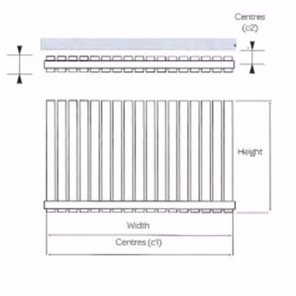 Clifton Anthracite Horizontal Double Panel Radiator, H 60 cm x W 77 cm – 3