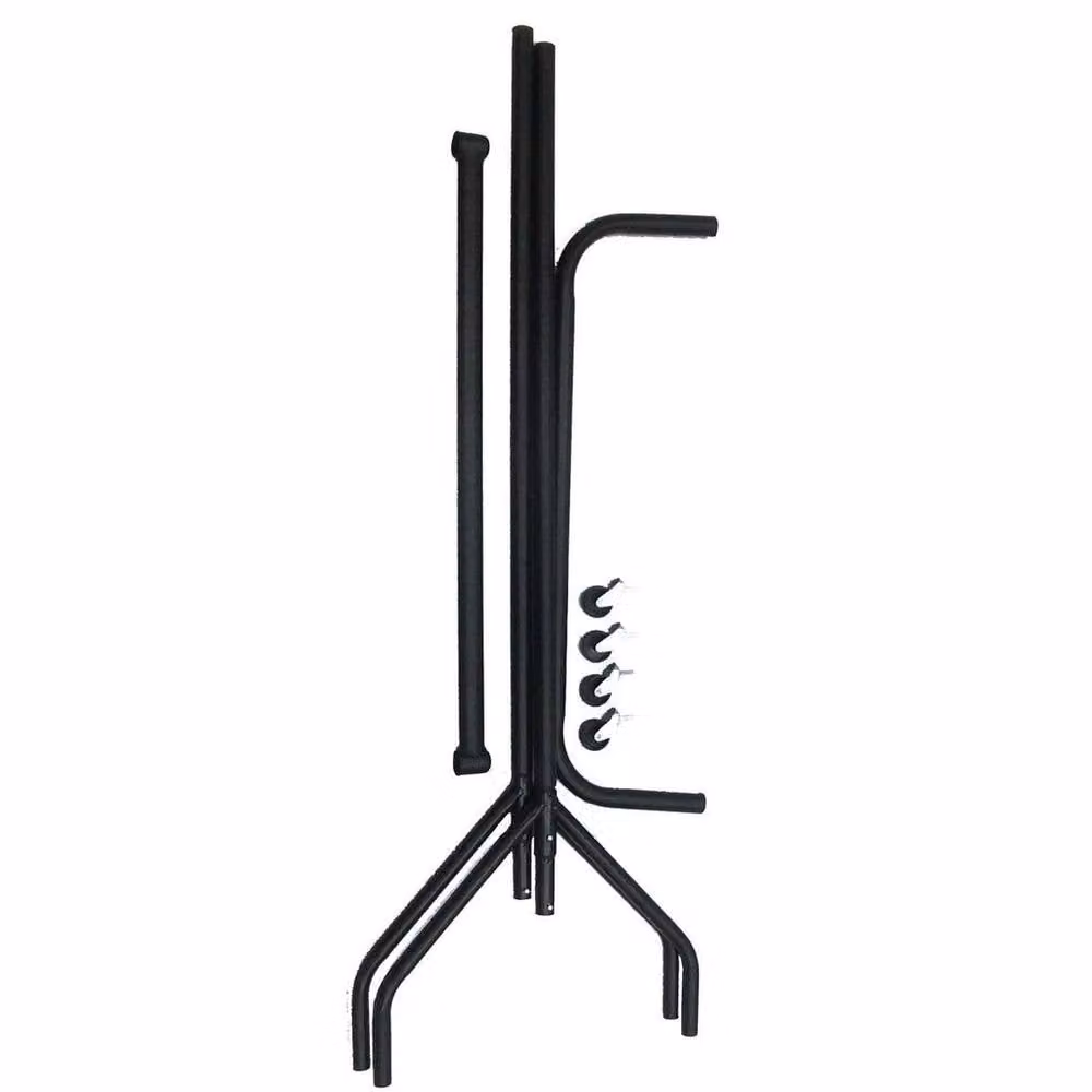 FORGEVIO Super Heavy Duty Metal Clothes Hanging Rail in Black, Width: 50 cm – 2