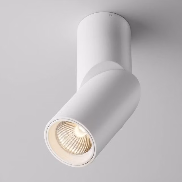 Maytoni Dafne Surface Mounted Adjustable LED Downlight, White, 3000K Warm White