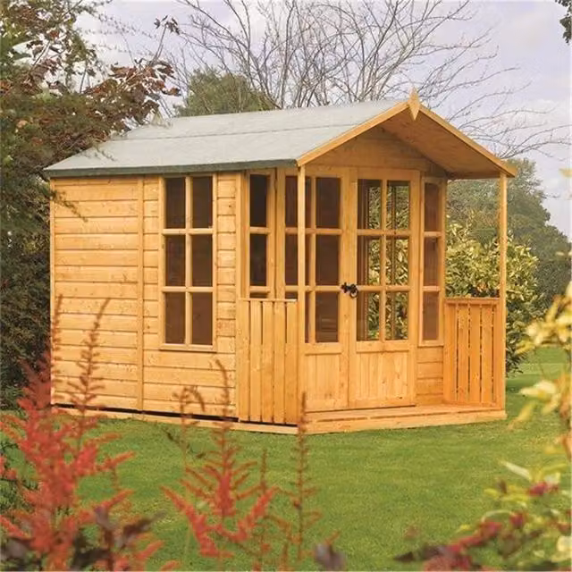 Cheshire 10 x 7 Summerhouse with 12mm Tongue and Groove Floor and Roof in Natural