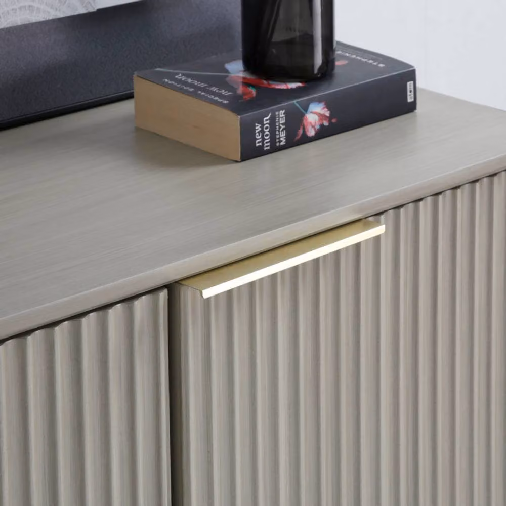 Home Garden Direct Monza 3 Door Sideboard with Fluted Detailing in Grey and Pale Ash – 2