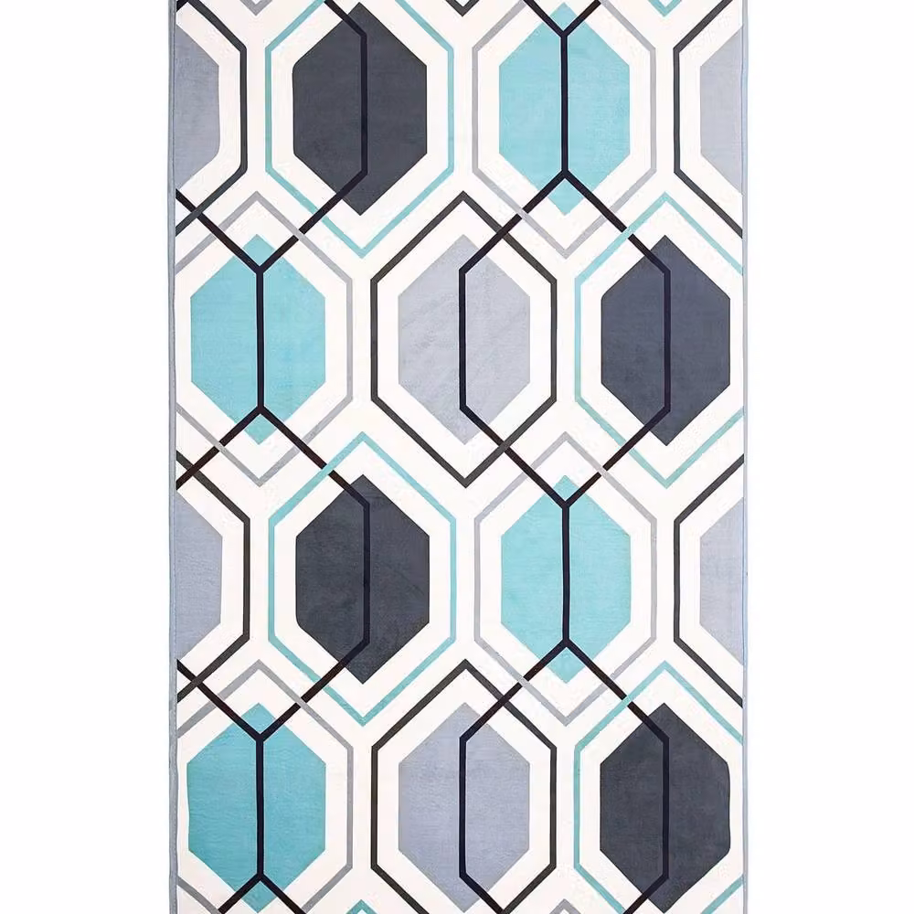 Wyld and Coco Multicolour Geometric Woven Rectangular Rug, W: 80 cm, L: 150 cm – 2