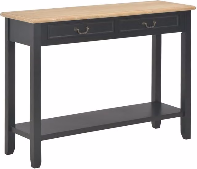 Berkfield Home Black Classic Console Table W/D/H: 110 x 35 x 80 cm – 1