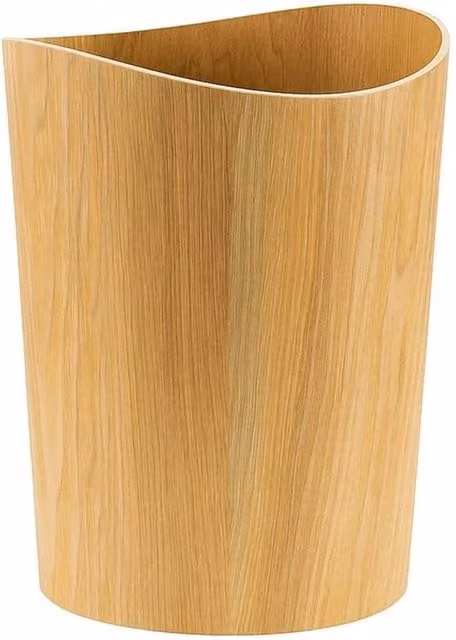 EONLION Wooden Wastepaper Bin in Light Oak Brown, Height: 100 cm