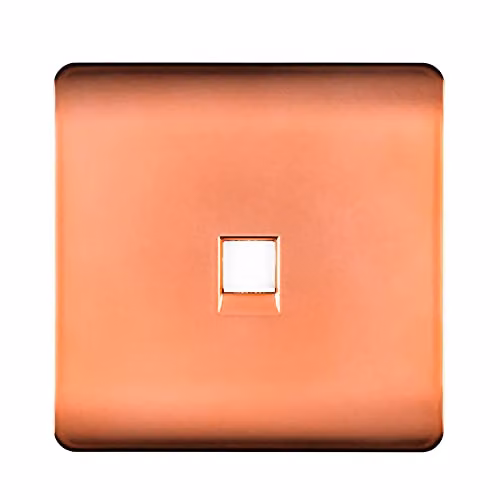 Trendi Switch 1 Gang RJ45 Cat 5e Ethernet Socket in Copper and Orange – 2
