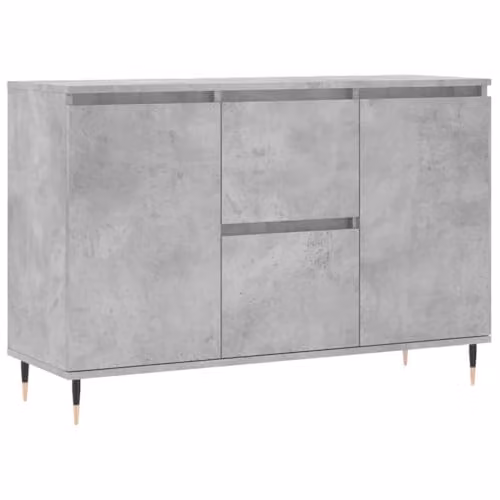 vidaXL Industrial Sideboard in Concrete Grey, W/D/H: 101.5 x 35 x 70 cm