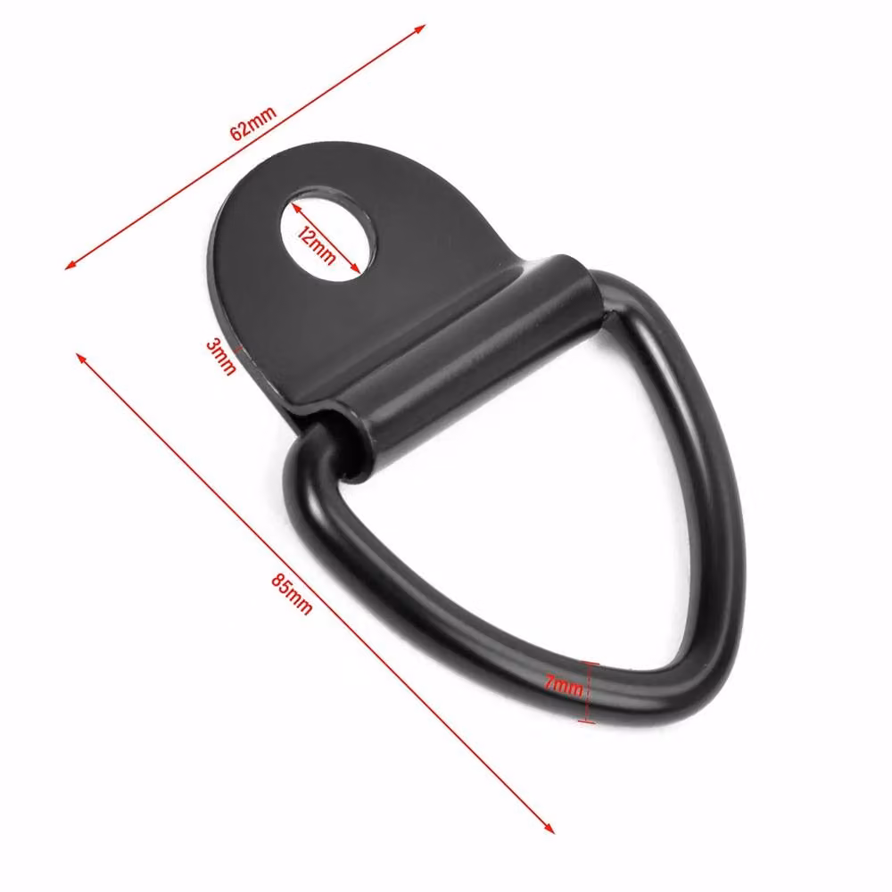 Nordara Heavy Duty Steel Fixing Point Anchor Lashing Eye Tie Down V-Ring Hook in Black – 2