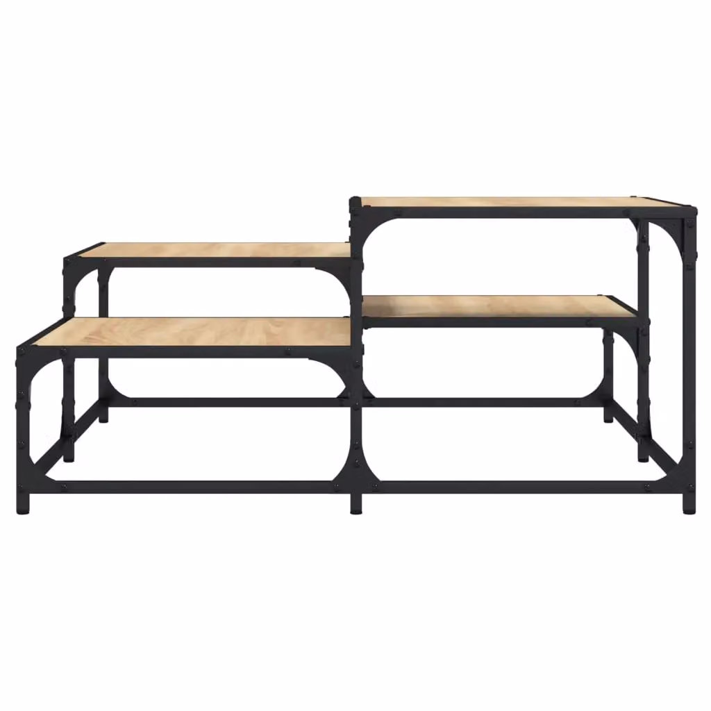 Berkfield Home Sonoma Oak Coffee Table in Brown, W/D/H: 87.5 x 87.5 x 40 cm – 3