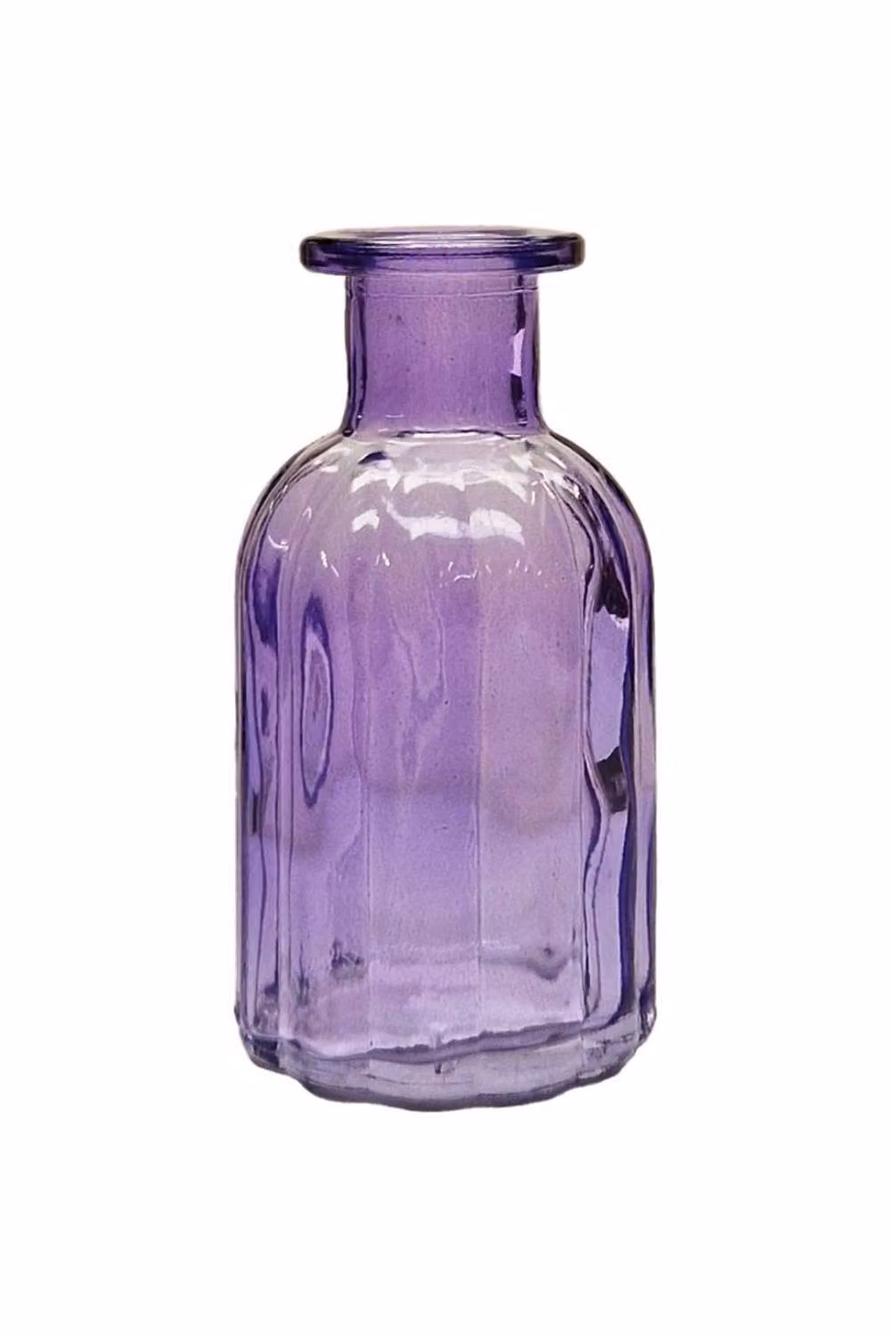KDMD Lilac Flora Glass Bottle Vase, Purple, 6 Pack, Height: 13.7 cm – 2