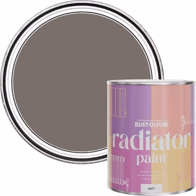 Rust-Oleum Matt Radiator Paint in Whipped Truffle, 750ml