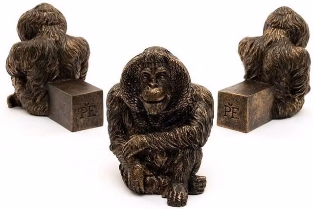 Jardinopia Orangutan Plant Pot Feet, Set of 3, Bronze, L10.2 x W7 x H9 cm – 1