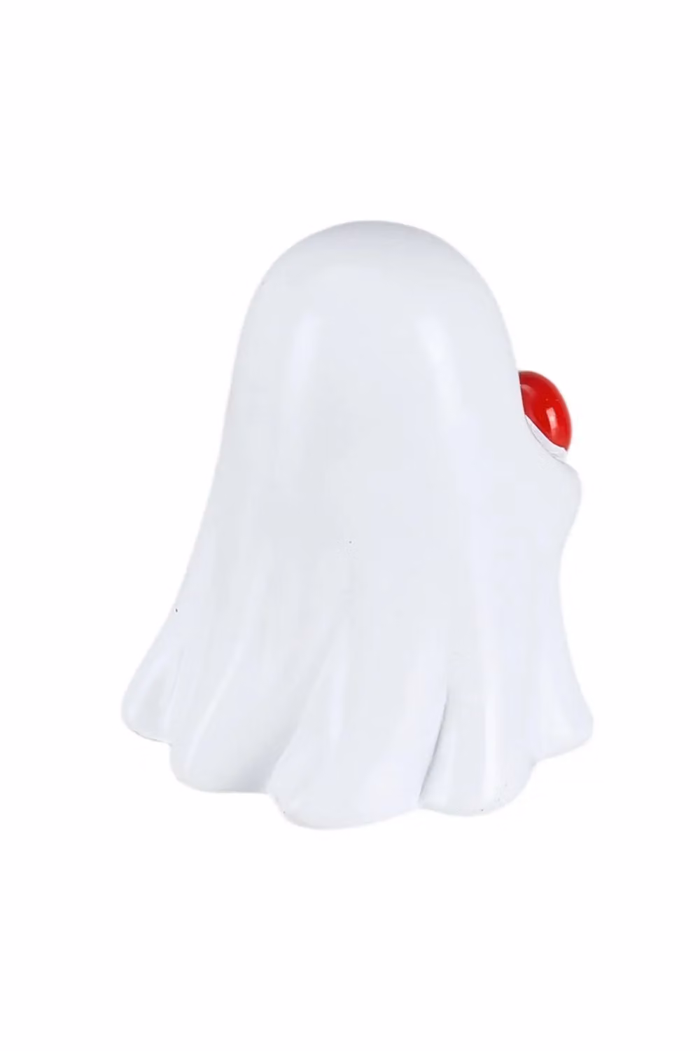 Living and Home Mini Halloween Ghost Figurine Holding Red Heart, White Resin Ornament for Tabletop and Shelves – 3