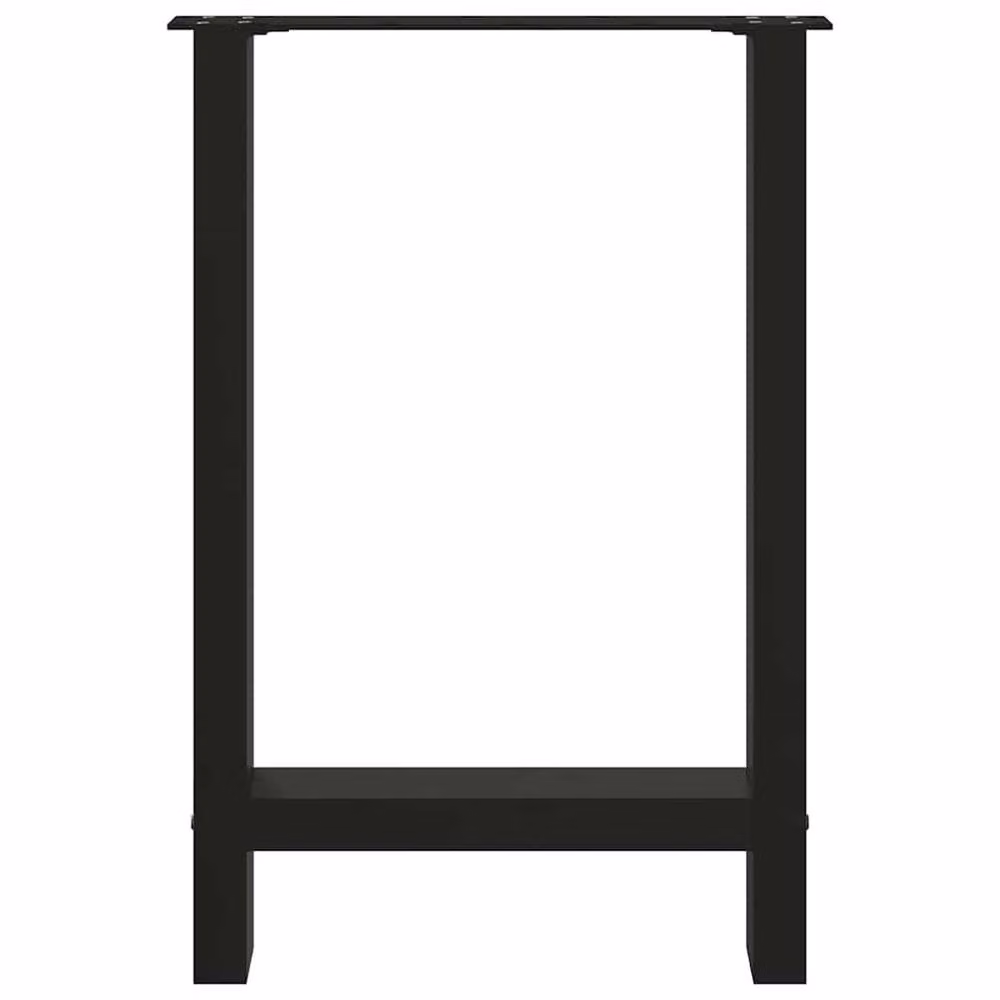 Berkfield Home Modern Coffee Table Legs in Black Steel, 2 Pieces, H: 72-73 cm, W: 60 cm – 4