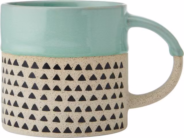 Mikasa Green Wax Resist Stoneware Mug, 390ml