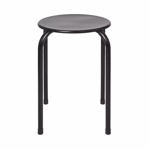 Harbour Housewares Metal Stackable Stool in Matt Black or Matt White – 1