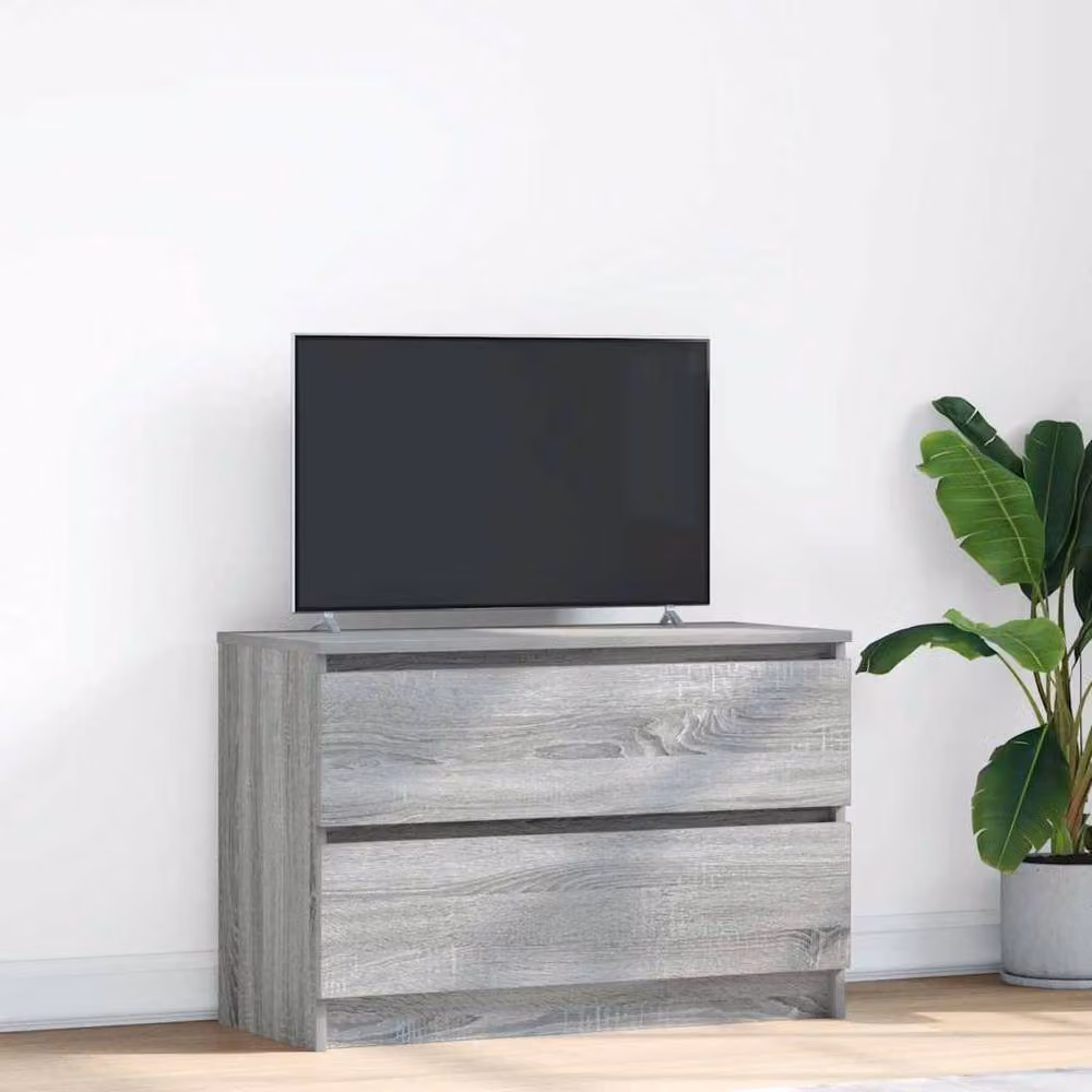 Berkfield Home Modern Grey Sonoma TV Cabinet W/D/H: 80 x 35 x 54 cm – 2
