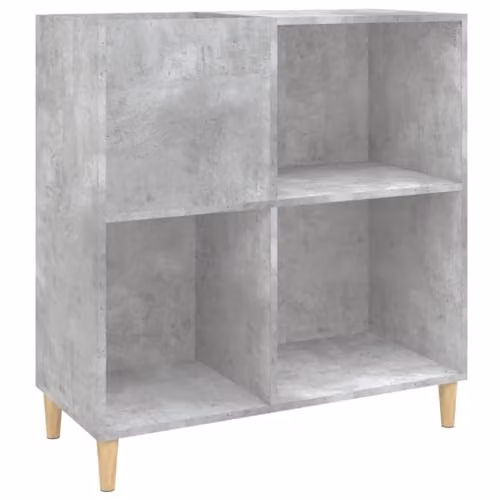vidaXL Record Cabinet in Concrete Grey, W: 84.5 cm, D: 38 cm, H: 89 cm