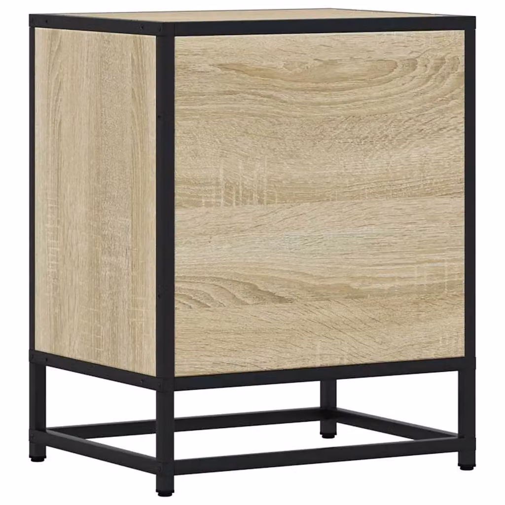 Berkfield Home Set of 2 Bedside Cabinets in Sonoma Oak and Brown, W/D/H: 40 x 31 x 50 cm – 7