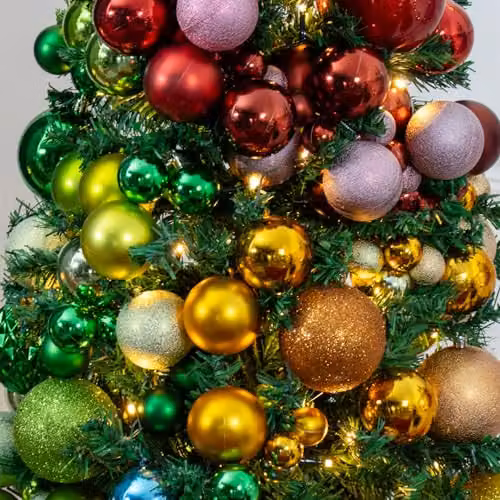 The Christmas Workshop 6ft Slimline Green Artificial Christmas Tree with Metal Stand – 7