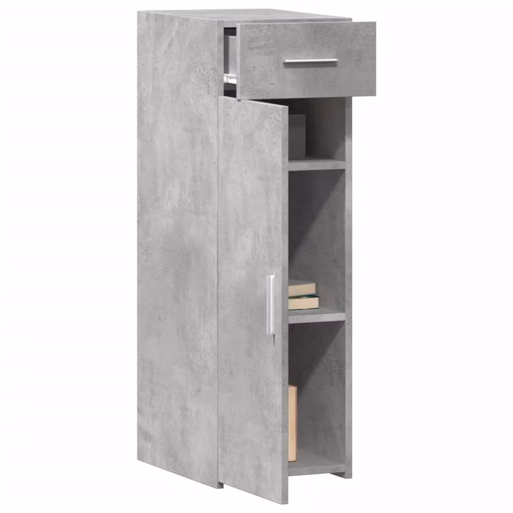 Berkfield Home Concrete Grey Sideboard in Engineered Wood W/D/H: 30 x 42.5 x 93 cm – 2