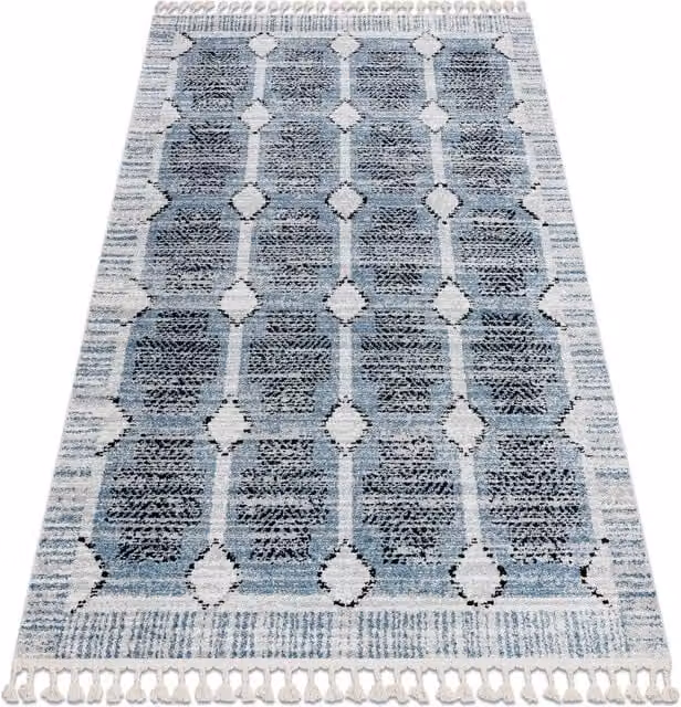 RugsX Belle Rectangular Rug in Beige and Blue, W/D/H: 160 x 220 cm