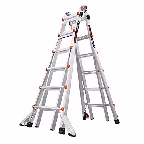 Little Giant Velocity Series 2 Multi-purpose Aluminium Ladder, Silver, 6 Treads